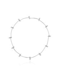 Jil Sander White Brass Necklace