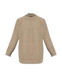 MM6 by Maison Margiela Natural Wool Sweater With Button Fastening for men
