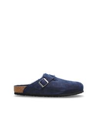 Birkenstock Blue Clogs "Boston Vl/Shearling" for men