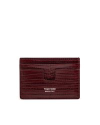 Tom Ford Purple Leather Card Holder for men