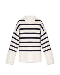 Samsøe & Samsøe White 'raili' Striped Sweater