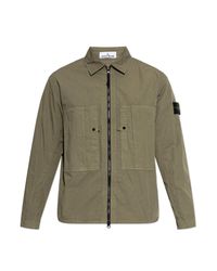 Stone Island Green Lightweight Jacket With Pockets for men