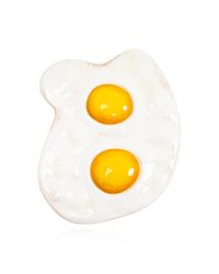 Moschino Yellow Large Brooch With Egg Motif