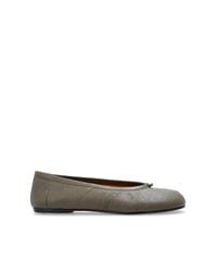 Maison Margiela Green Ballet Flats With 'Tabi' Cut-Out