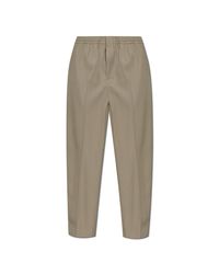 Bottega Veneta White Wool Pleated Trousers for men