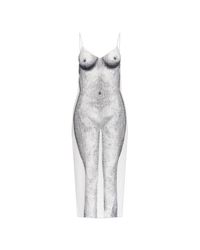 Moschino Gray Strap Dress