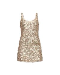 LoveShackFancy Natural Sequin Dress Dorrina
