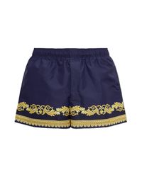 Versace Blue Swim Shorts With Print for men