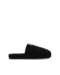 Versace Black Slippers With Logo for men