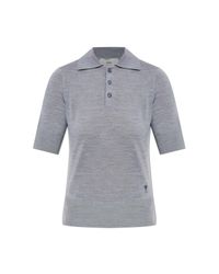 AMI Gray Wool Polo