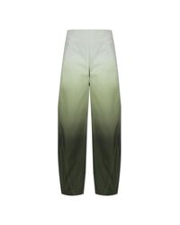 Alaïa Green Wide-Leg Trousers