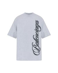 Balenciaga White T-Shirt With Logo for men