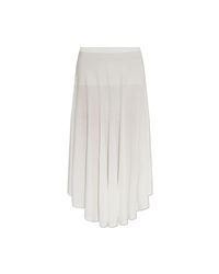 Alaïa White Loose-Fit Skirt