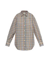 Totême Gray Checked Pattern Shirt