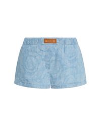 Versace Blue Denim Shorts
