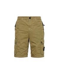 Stone Island Green Cargo Shorts for men