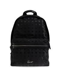 KENZO Black Backpack With Logo for men