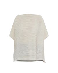 Pleats Please Issey Miyake White Pleated Top