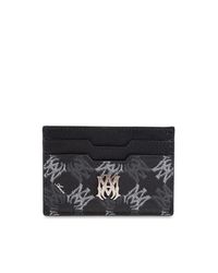 Amiri Black Leather Card Holder for men