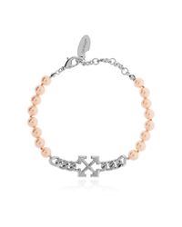 Off-White c/o Virgil Abloh White Bracelet With Glass Pearls