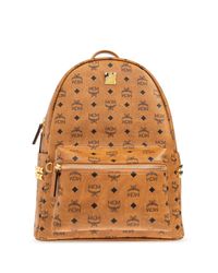 MCM Brown Backpack With Logo for men
