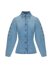 ROTATE BIRGER CHRISTENSEN Blue Denim Shirt