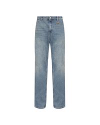 Courreges Blue Wide-Leg Jeans for men