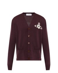 Vivienne Westwood Purple Wool Cardigan 'Alex' for men