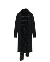 Fendi Black Wool Coat With Single Vent