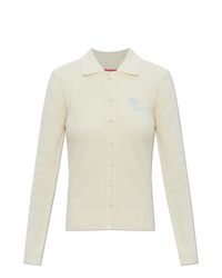 KENZO White Cardigan With Logo