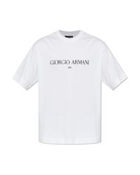 Giorgio Armani White T-Shirt With Logo for men