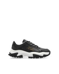 Versace Jeans Couture Black Sports Shoes With Printed Logo