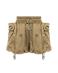 Balmain Natural Baggy Shorts With Pockets