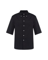 Lemaire Black Short-Sleeve Shirt for men