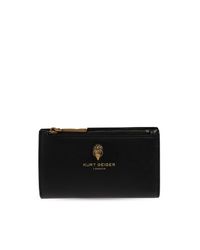 Kurt Geiger Black Leather Folding Wallet