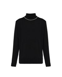 Eleventy Black Cashmere Turtleneck for men