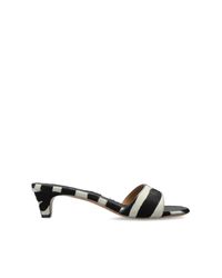 Ferragamo White Heeled Mules "Tatiana"