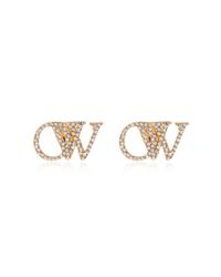 Off-White c/o Virgil Abloh Metallic Brass Earrings