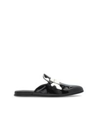 Givenchy Black Leather Slides