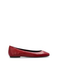 Lanvin Red Leather Ballet Flats