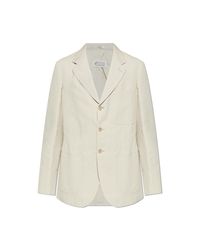 Maison Margiela White Single-Vent Blazer for men