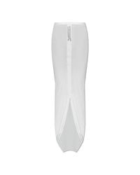Rick Owens White Long Skirt With A Slit
