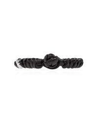 Bottega Veneta Black Leather Bracelet for men