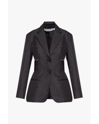 Alexander Wang Black Blazer With Elastic Waist Belt