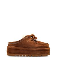Naked Wolfe Brown Suede Platform Shoes 'Blizzard'
