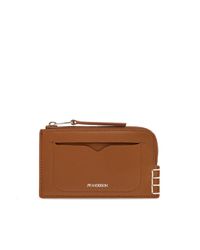 J.W. Anderson Brown Leather Cardholder With Logo