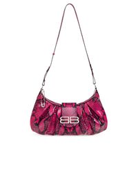 Balenciaga Purple 'Pamela Medium' Shoulder Bag