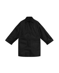 Totême Black Oversize Coat With Lining