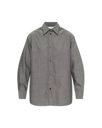 Studio Nicholson Gray Wool Shirt 'Rouen'
