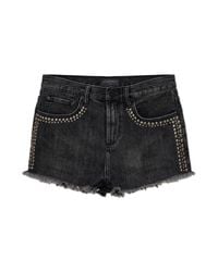 AllSaints Black 'Heidi' Denim Shorts